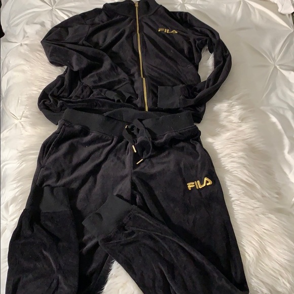 fila tracksuit gold